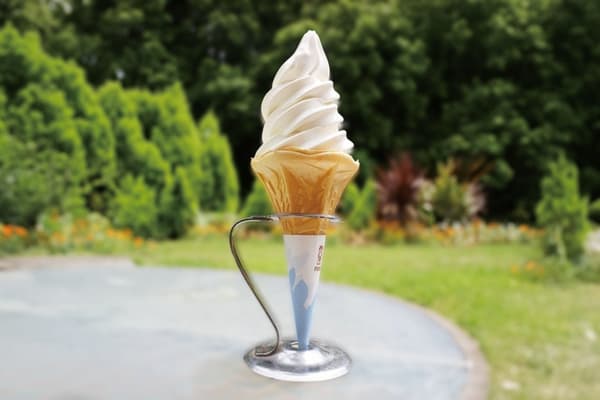 Soft serve ice cream at Marché Hall, Ibaraido