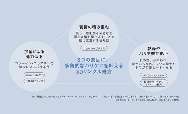 Diagram of the three wrinkle factors and the 3D Wrinkle Formula