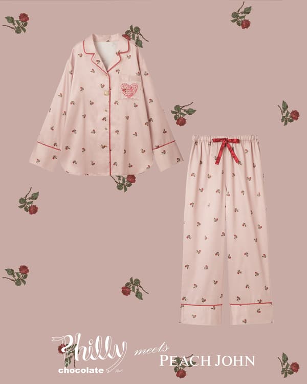 磨毛缎面印花衬衫睡衣细节图