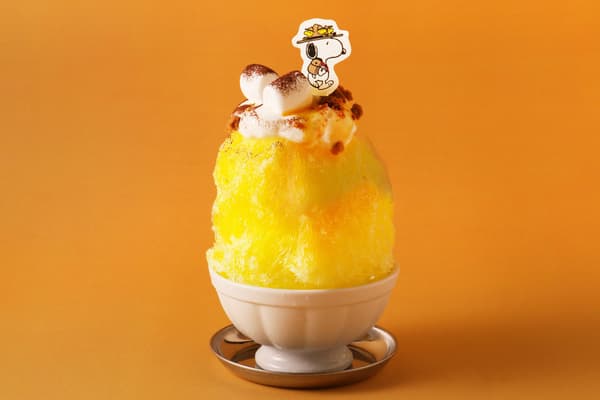 Mango lemon shaved ice inspired by Beagle Scout Woodstock
