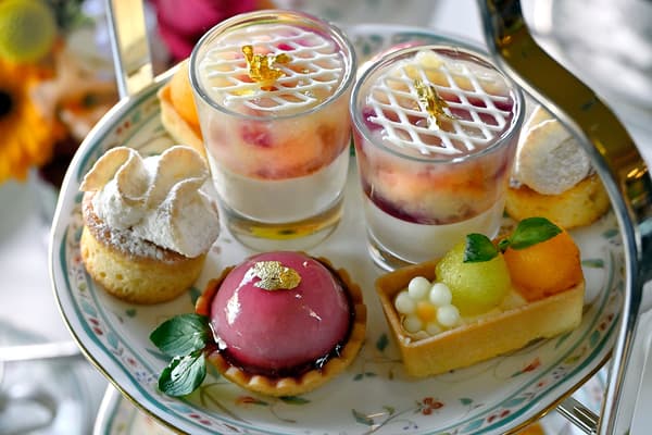 下午茶甜点层特写