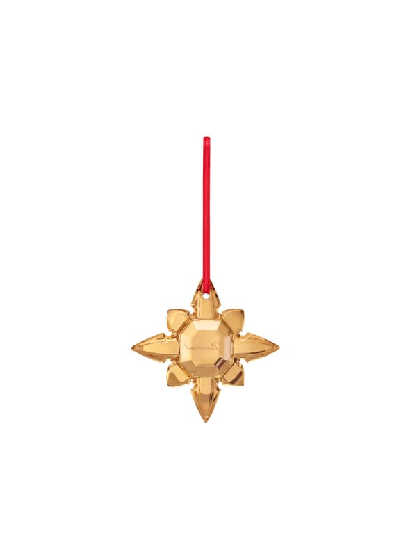 Ornamen Natal Octogone warna emas