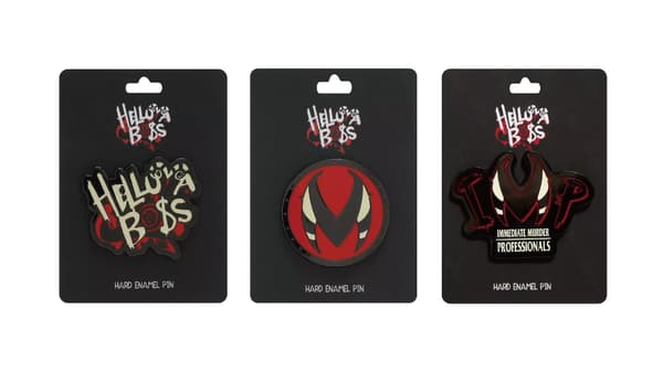 HELLUVA BOSS 夜光別針徽章(共 3 款:Logo / I.M.P. Logo / I.M.P. Logo Emblem)