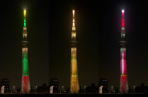 특별 조명: 오너먼트 트리, 엘레강트 트리, 산타클로스 ©TOKYO-SKYTREE