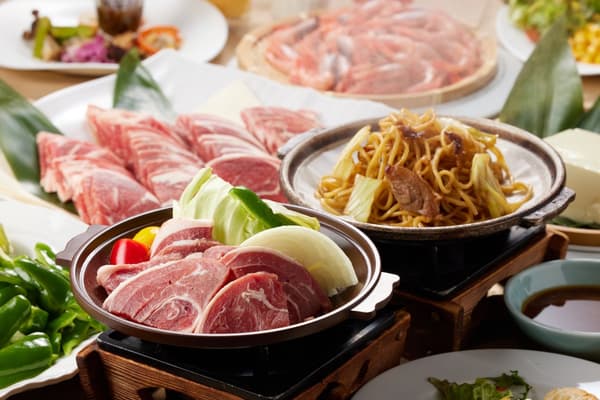 Hiruzen's famous jingisukan (grilled mutton)