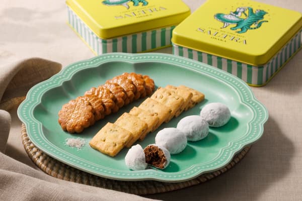 SALTRA Sablé Assorted — Butter Galette, Pistachio Palette, Chocolat Boules de Neige