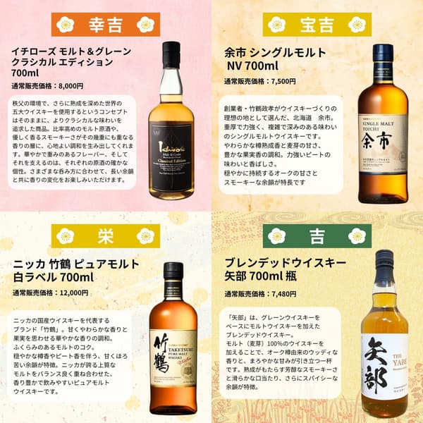 Fukumame Kuji 6th Edition bottles arrangement