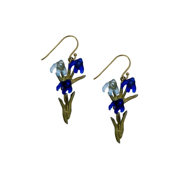 Trío de pendientes de vidrio Lirios de Van Gogh