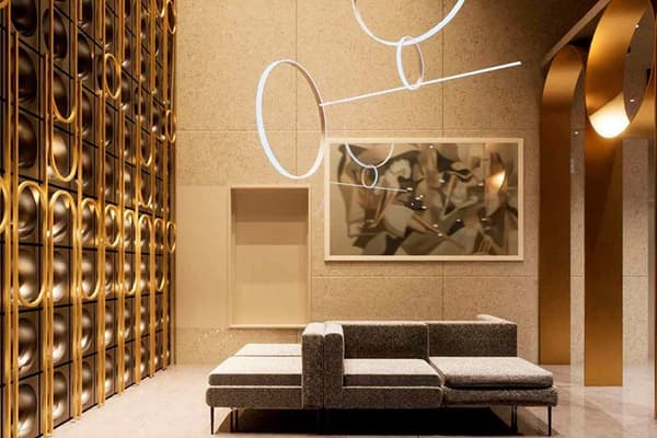 Interior design at HOTEL GEOMETIQ Osaka Umeda