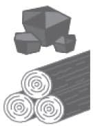 Icon of graphite and wood logs