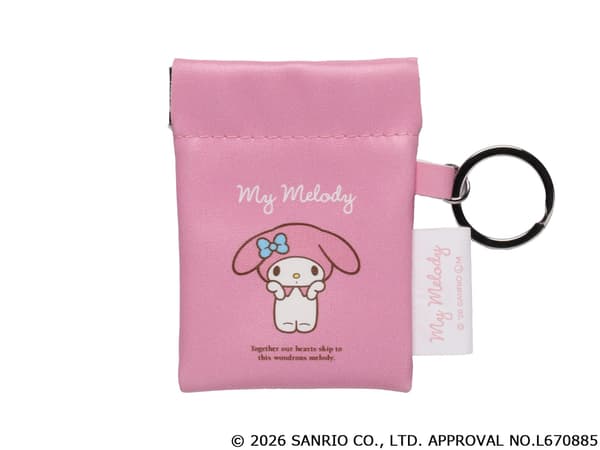 My Melody spring-top mini pouch keychain