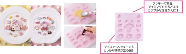 Molde de chocolate y galletas para vestir con My Melody