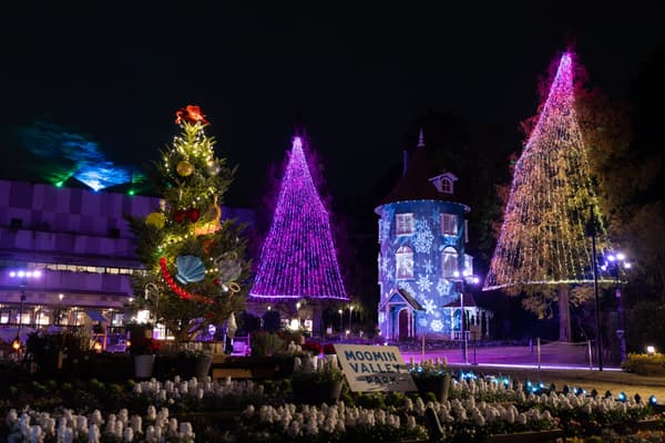 Winter illumination at Moominvalley Park