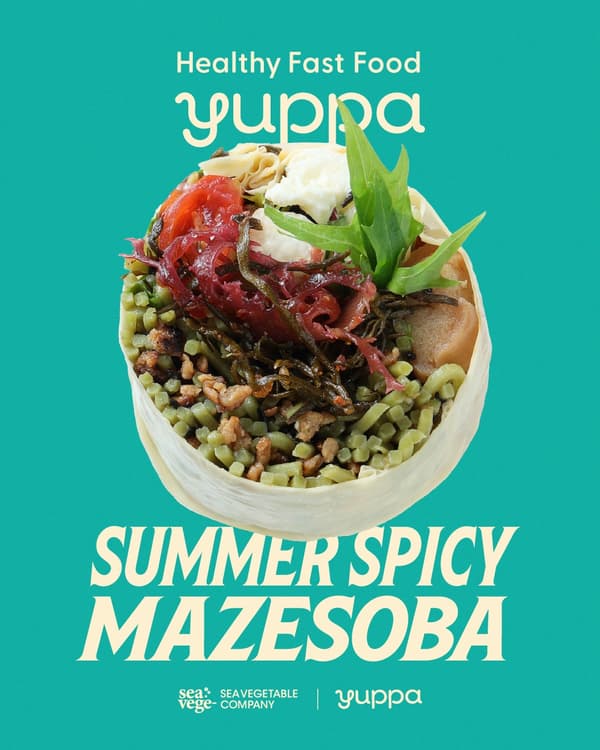 SUMMER SPICY MAZESOBA dibalut yuba segar dari yuppa dan Sea Vegetable