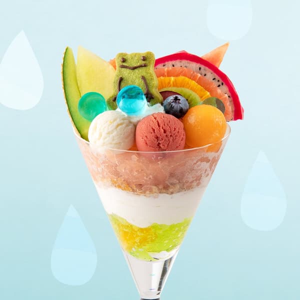 Parfait Buah Pelangi di lokasi Yokohama Takashimaya