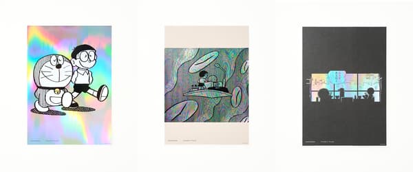 Three poster designs and packaging