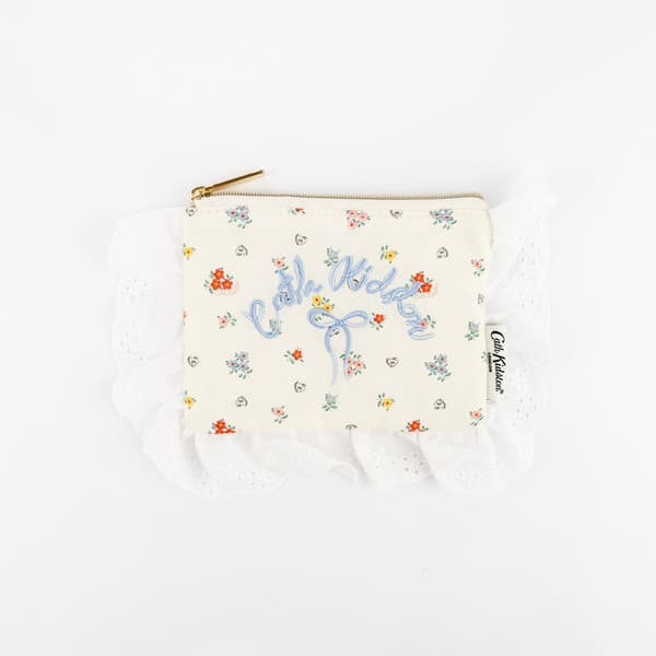Cotton Lace Tissue Pouch Ivory