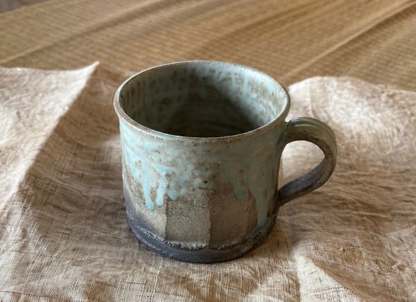 Mug chamfered yakishime dengan glasir abu dari Furukawa Seitosho