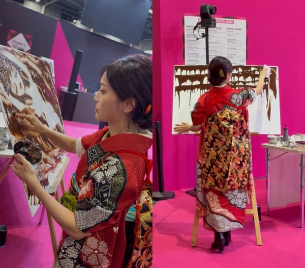 巧克力艺术家norico现场绘画宣传图