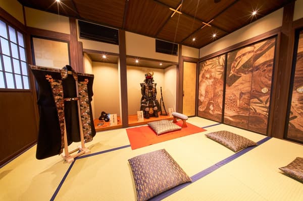The tatami room is styled like a set from a period drama.