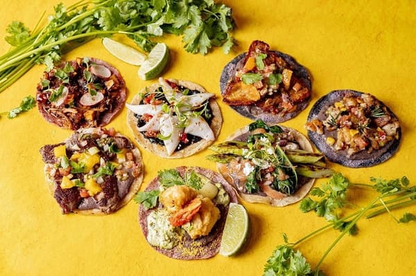 Una selección de los siete Kyushu Craft Tacos