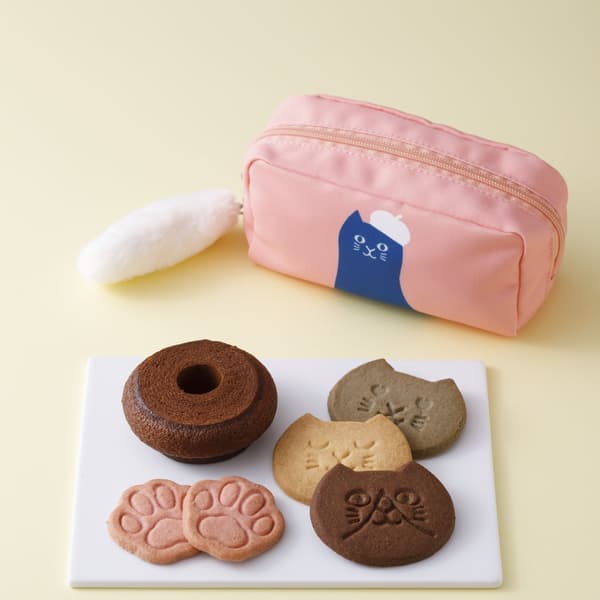 貓咪甜點小袋（玫瑰粉）