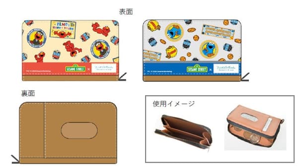 Sesame Street x Hanshin Electric Railway coin pass cases