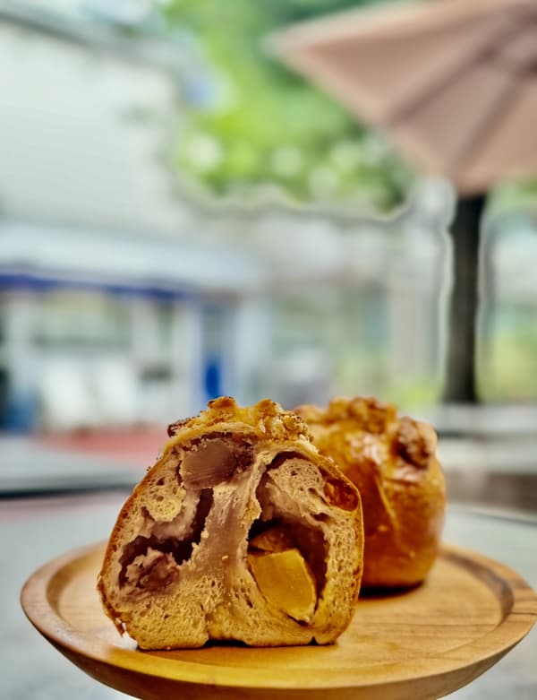 栗子蒙布朗奶油贝果