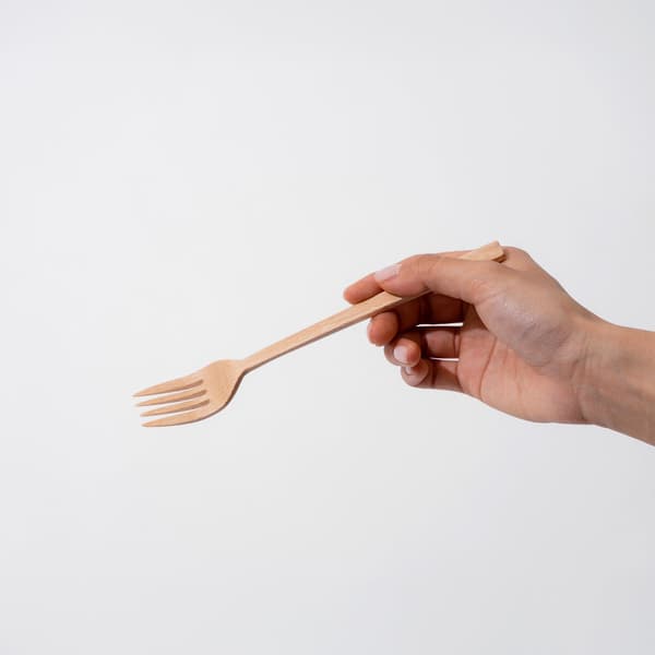 SKOP SOLID CUTLERY curved back side of the spoon and fork