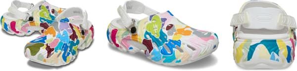 BAPE® X CROCS ECHO 2 PURE WHITE desde varios ángulos