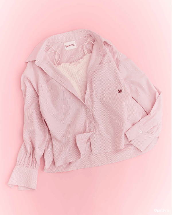 Point Embroidery Stripe Shirt