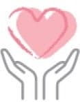 Icon of hands holding a heart