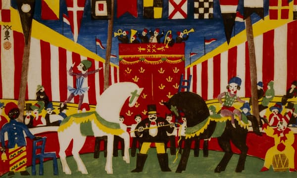 川西英“马戏团（曲马）”1928年 京都国立近代美术馆