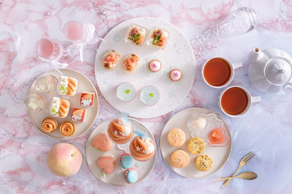 Peach Afternoon Tea Set overview