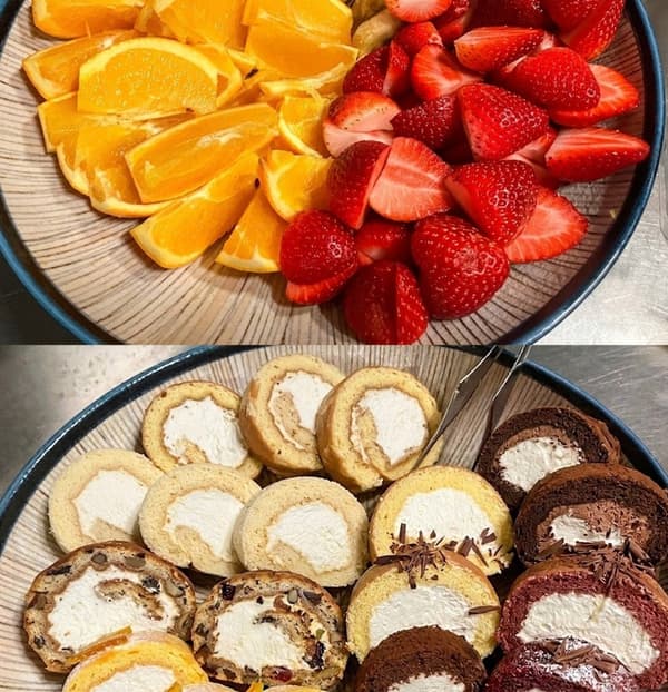 时令水果与蛋糕