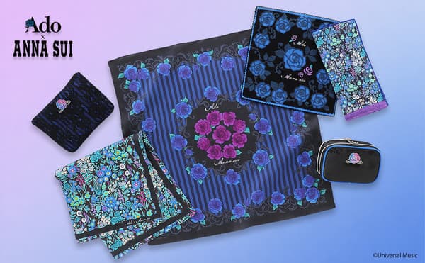 BLUE ROSE SHOW Handkerchief & Pouch Collection