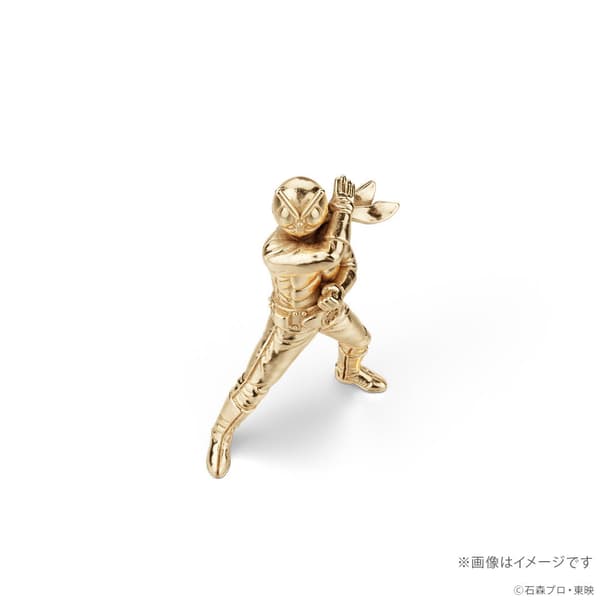 假面骑士（旧1号）18K黄金迷你手办