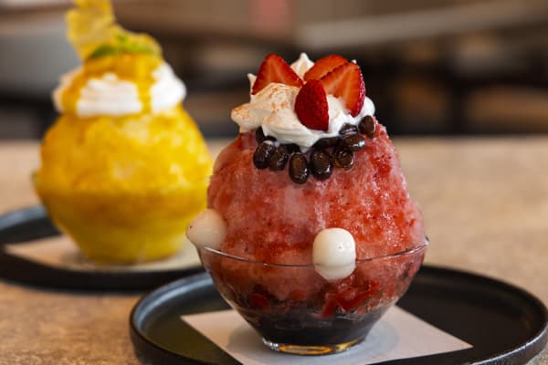 Strawberry Milk Zenzai Shaved Ice at THE 7th TERRACE RYUKYU