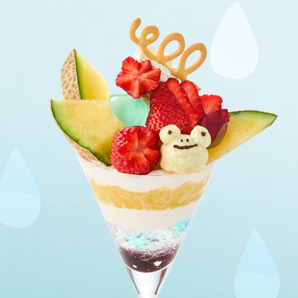 Shizuku Parfait (Melon Musk & Stroberi) di lokasi JR Nagoya Takashimaya