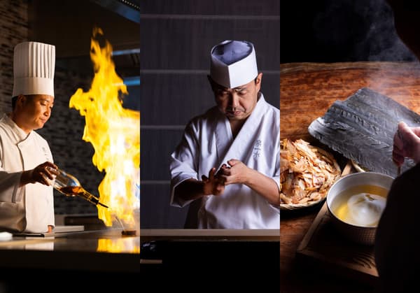 Kaiseki, teppanyaki, dan sushi disajikan di restoran Jepang Sensui