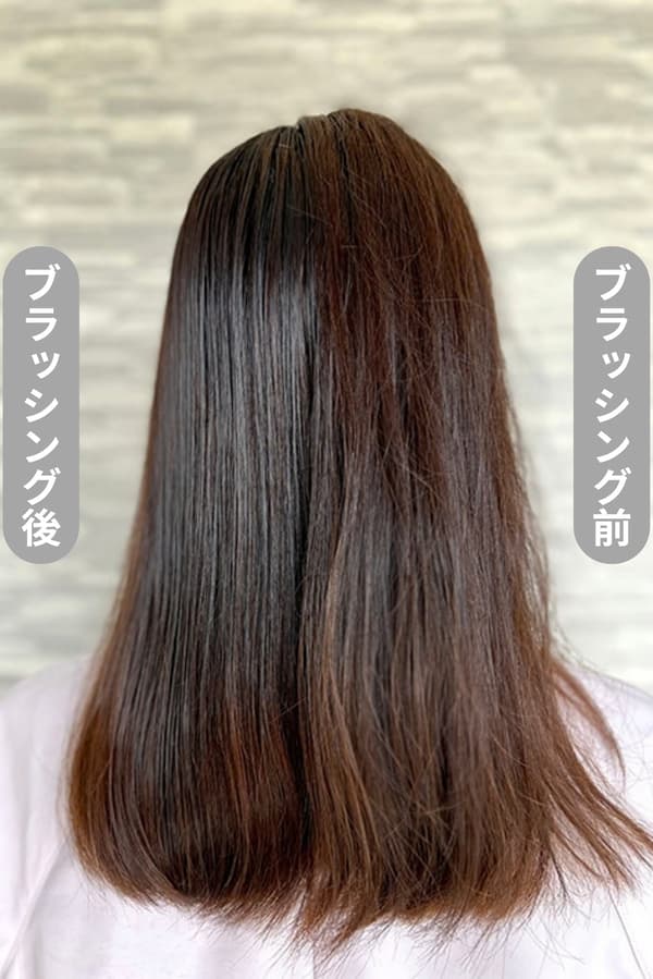 Rambut setelah disisir (kiri) dan sebelum disisir (kanan)