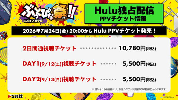 Ticket price information