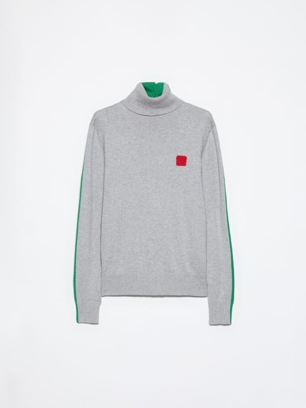 Knit turtleneck bikolor