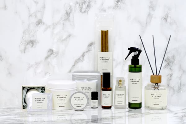 White Tea & Thyme Natural product lineup