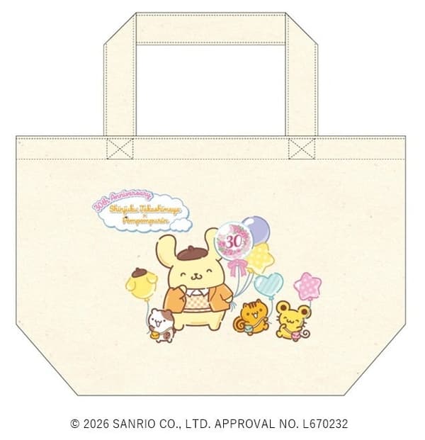 Tas Tote Mini — Eksklusif Shinjuku Takashimaya, Pompompurin, ¥2.970
