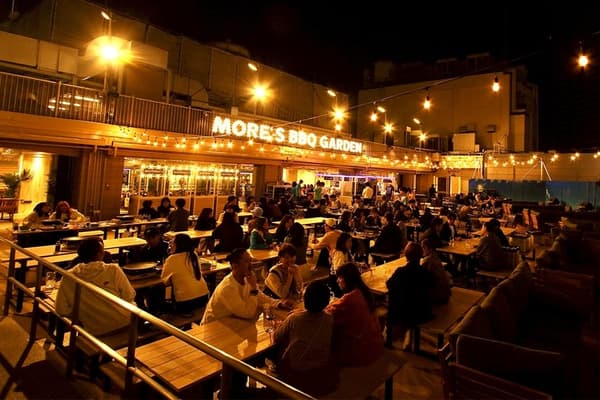 Mores BBQ Beer Garden on the Yokohama Mores rooftop