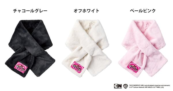 Faux Fur Embroidered Scarf featuring The Powerpuff Girls