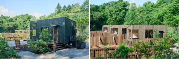 Tiny house cabins at YADOKARI VILLAGE Kita-Karuizawa