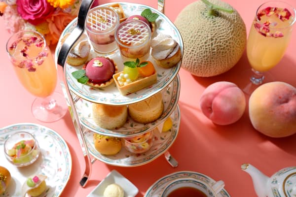 Le Jardin的桃子×蜜瓜下午茶塔