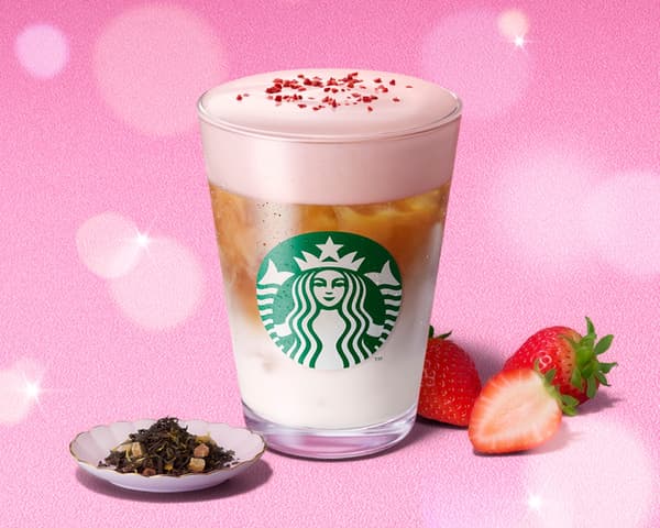 Joyful Medley Strawberry Creamy Tea Latte
